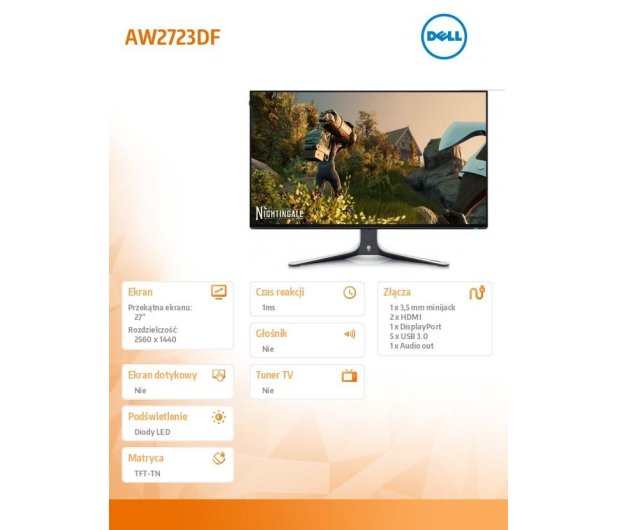 Dell Alienware AW2723DF - 1160236 - zdjęcie 8